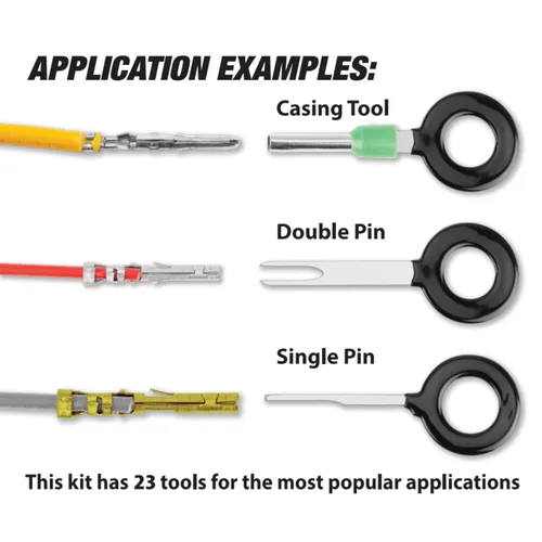 Vista 4 de Performance Tool W89732 - Juego de liberación y extracción de terminales - Kit de 23 piezas para extracción segura de bloques de terminales