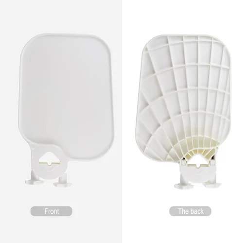 Vista 6 de Bandeja de estante de acceso cuadrada ajustable con poste blanco US100 soportes para cualquier silla