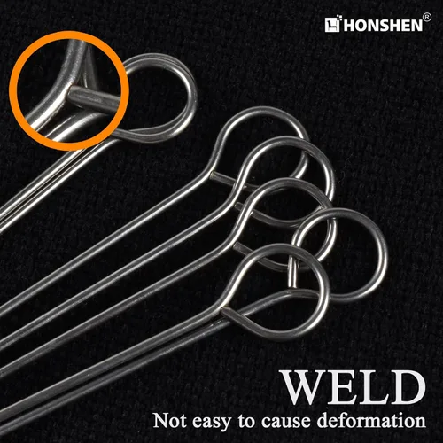 Vista 2 de Turquía Lacers para Trussing Turquía, pinchos de metal de acero inoxidable de 6 pulgadas, juego de 12