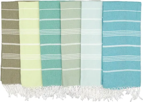 Vista 17 de Toalla de Playa Turca Extragrande 38"x71" - Juego de 2 Toallas de Piscina 100% Algodón Turco Ligeras Sin Arena de Secado Rápido Toallas de Baño