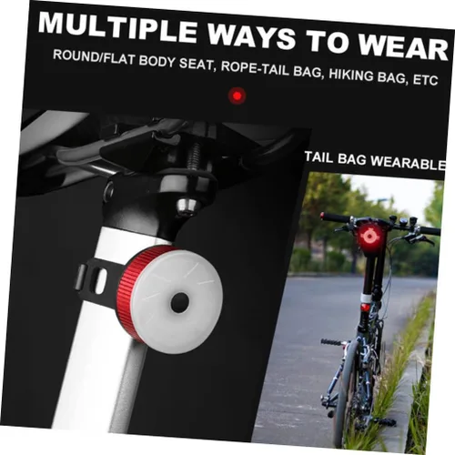Vista 2 de NOLITOY USB Rechargeable LED Bike Tail Lamp Portable Bicycle Safety Rear Light with Flash Warning for Night Riding Easy Install and Lightweight