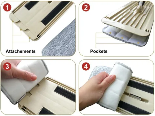 Vista 10 de Cabezales de repuesto de mopa de microfibra a prueba de balas, almohadillas lavables para limpieza de suelos compatibles con Tethys y la mayoría