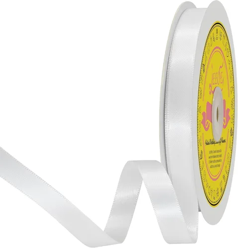 Vista 152 de Cinta de satén plateada de doble cara de 1-1/2 pulgadas x 50 yardas, cinta plateada de poliéster para envolver regalos, muy adecuada para bodas