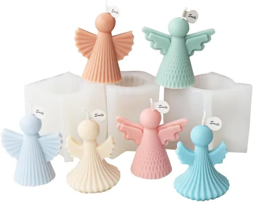 Vista 5 de Cestony Halloween 2 unids/set 3D cerebros forma vela moldes de silicona para hacer velas de resina pilar aromaterapia velas cera jabón flor