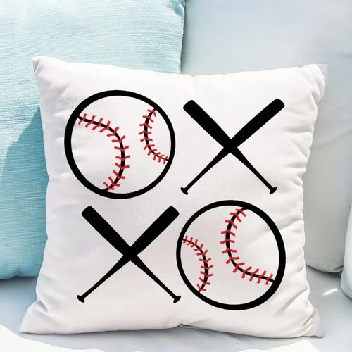 Vista 5 de Funda de cojín de béisbol XOXO para el día de San Valentín, con citas dulces, regalo del día de San Valentín para esposa, funda de almohada de lino