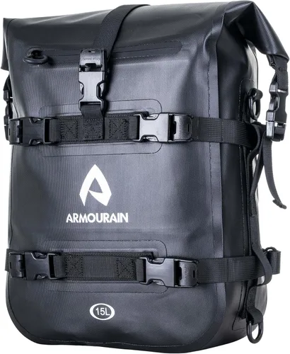 Vista 17 de Bolsa Impermeable para Parachoques de Motocicleta 6L Bolsa de Barra Antichoque de Motor con Correa para el Hombro Bolsa de Marco Lateral