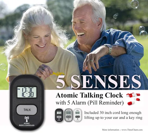 Vista 2 de 5 Senses 1281B - Llavero inteligente para mujeres y hombres mayores con discapacidad visual, Negro