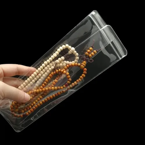 Vista 16 de Paquete de 100 bolsas de plástico transparente de PVC con cremallera antioxidación antidecoloración para embalaje de joyas, anillos, aretes, bolsa