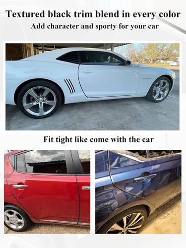 Vista 7 de SYOAUTO - Protector de borde color negro para puerta de automóvil, de 65 pies/20 metros, en forma de U, chapa de metal integrada, no necesita