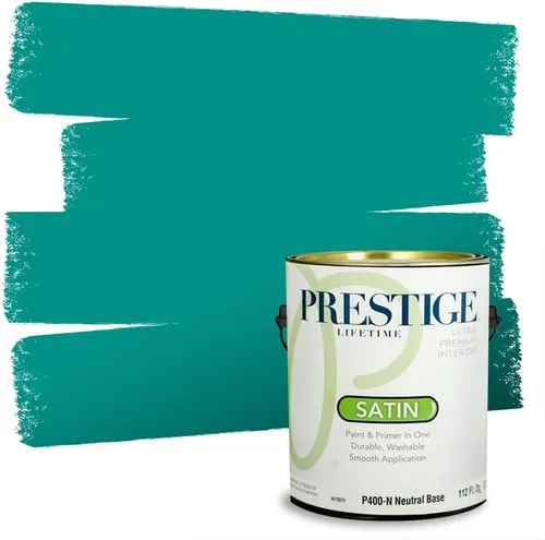 Vista 232 de Prestige Paints. - Base y pintura para exteriores en un solo galón, 1 galón. plano, comparable con Sherwin Williams Topsail.