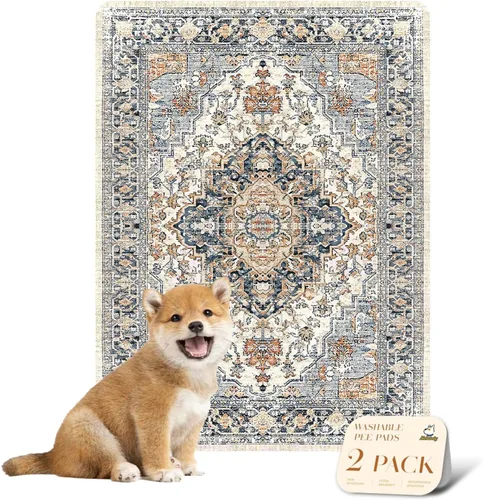 Vista 33 de nunubaby Almohadillas lavables para orina para perros, elegantes, antideslizantes y a prueba de fugas. Almohadillas reutilizables para orinal