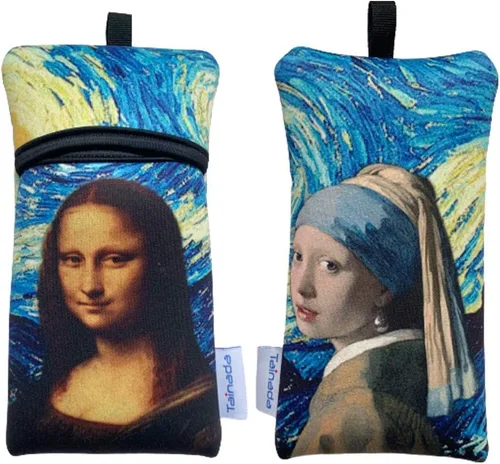 Vista 9 de Tainada Funda de neopreno a prueba de golpes para smartphone con cordón para el cuello y mosquetón para iPhone 15/14, 15/14 Pro Max, 15/14 Plus