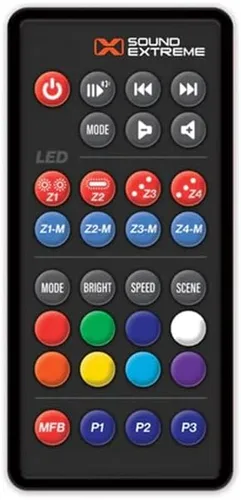 Vista 7 de SoundExtreme de ECOXGEAR Receptor estéreo marino AM/FM 200-Watt impermeable Bluetooth para deportes acuáticos con controlador LED de 4 zonas