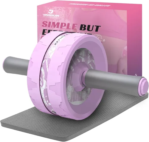Vista 10 de VINSGUIR Ab Roller Wheel, Abs & Core Workout Equipment for Home Gym with Knee Pad Accessories, Abdominal Wheel for Full-body Strength Training