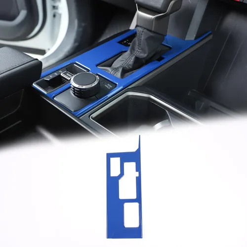 Vista 11 de LLKUANG Marco de protección para panel de palanca de cambios de consola central compatible con Toyot@Tundra Sequoia 2022 2023, accesorios de Azul