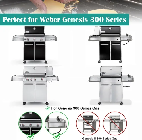 Vista 4 de Plancha de hierro fundido 7566 para parrilla de gas Weber Genesis serie 300, repuesto para Weber Genesis 300 Series E-310 E-320 E-330 S-310 S-320
