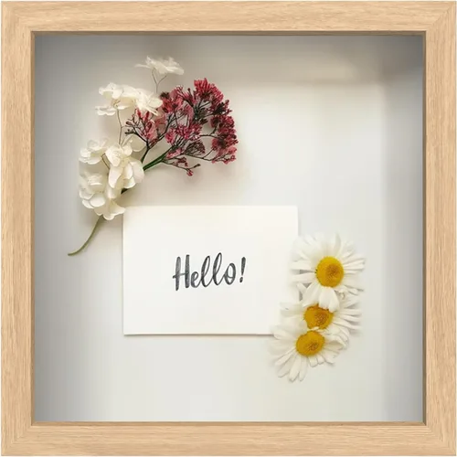 Vista 19 de FrameWorks Marco de Caja de Sombra de Madera Negra de 8" x 8" – Vitrina con Parte Trasera de Fieltro Suave, Caja de Memoria con Vidrio Templado