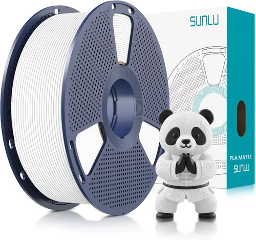 Vista 26 de SUNLU - Filamento PLA para impresora 3D, 0.07 pulg, perfectamente enrollado con acabado mate, impresión 99% FDM, carrete de 2.2 lb, 1082 pies, negro