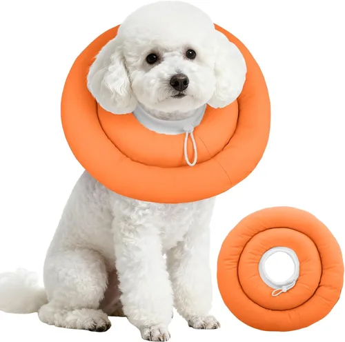 Vista 14 de IDOMIK Collar de recuperación para perros, cono suave impermeable para Azul