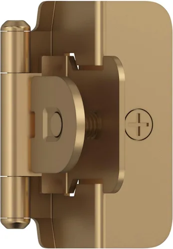 Vista 7 de Amerock BPR8701CZ Bisagra para gabinete Superposición doble desmontable de 1/4 pulgada (6 mm) Bronce champán Bisagra para puerta de gabinete