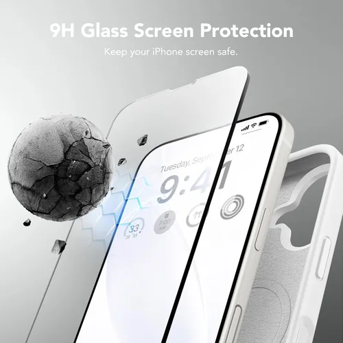 Vista 1675 de GONEZ Funda magnética para iPhone 14, compatible con Magsafe, con protector de pantalla + protector de cámara, forro de microfibra antiarañazos