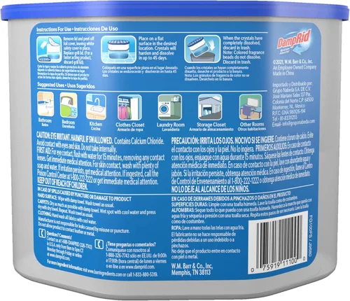 Vista 3 de DampRid Fresh Scent Absorbedor de Humedad Desechable, 10.5 oz., Paquete de 3 – Atrae y Atrapa el Exceso de Humedad, Elimina Olores Rancios, Crea