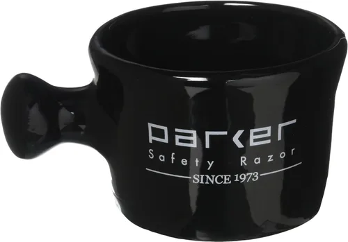 Vista 6 de Parker - Taza de afeitado de gres de lujo para usar con jabones de afeitar de hasta 3 pulgadas y cremas de afeitado espumantes, hecha a mano