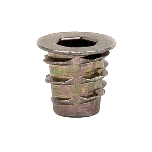 Vista 10 de E-Z LOK Inserto roscado para madera blanda, insertos de rosca hexagonal de zinc 10-24 roscas internas, 0.787 pulgadas de longitud, paquete de 50