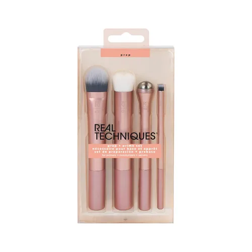 Vista 2 de Real Techniques Prep and Prime - Juego de brochas de maquillaje, ideal para exfoliar y aplicar imprimaciones, hidratantes y sueros, herramientas