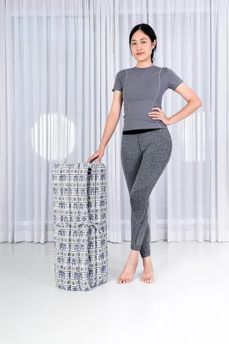 Vista 515 de Leewadee colchón tailandés enrollable para cama de invitados, tapete de yoga, para masaje tailandés, ecológico, orgánico y natural.