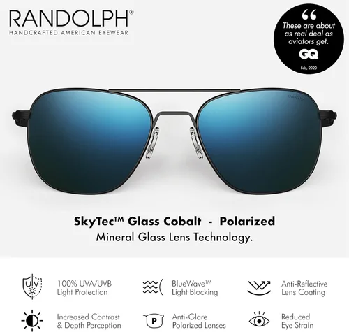 Vista 2 de Randolph Eyewear Classic Aviator Sunglasses for Men and Women Aviator Glasses Non-Polarized and UV Protection Sunglasses
