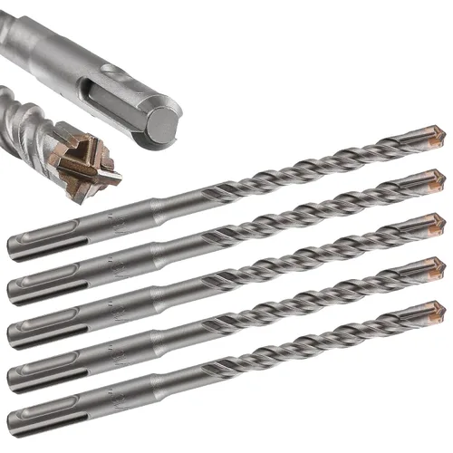 Vista 23 de Wensilon Broca para hormigón, 1 unidad, 1 pulgada x 10 "-8 pulgadas, material de carburo de doble rosca de tipo cruzado, adecuado para hormigón