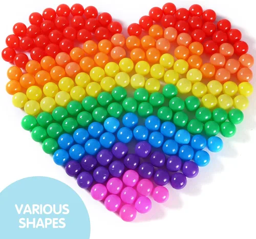Vista 8 de Pelotas de plástico para hoyo de bolas, juego de 100 piezas, 2.2" de diámetro, sin ftalatos ni BPA, pelotas de plástico para niños pequeños
