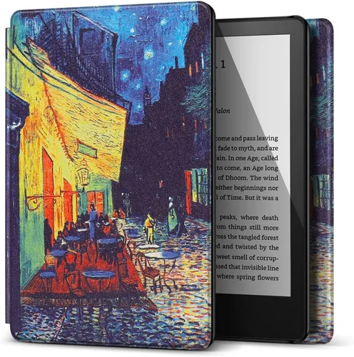 Vista 23 de TNP - Funda protectora con tapa para Kindle de 6 pulgadas, versión 2024 y 2022, delgada, ligera, inteligente, con función de apagado y encendido