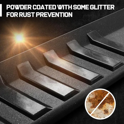 Vista 5 de COMNOVA - Par de estribos Nerf Bar compatible con Ford F150 Superduty Crew Cab 2015-2024 (4 puertas de tamaño completo), escalones laterales