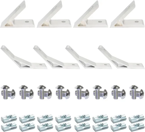 Vista 10 de 20 juegos de 10 soportes de extrusión de 1 "x 1" Serie 1010 Juego de conectores de perfiles de extrusión de aluminio, 20 piezas de 10 esquinas