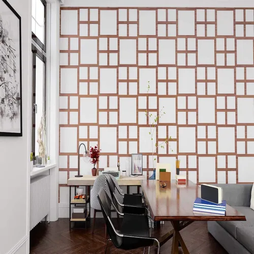 Vista 13 de Ekena Millwork WALW08X08X0375CHFRO Chesterfield Paneles de pared decorativos de 3/8 pulgadas en T, 13 3/8 pulgadas de ancho x 7 3/8 pulgadas