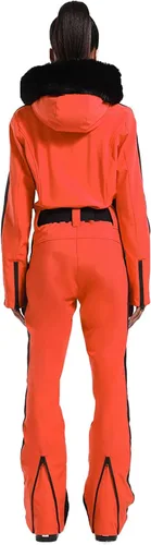 Vista 12 de GSOU SNOW Traje de esquí para mujer, traje de nieve de una pieza, para snowboard, delgado, aislante, impermeable, resistente al viento