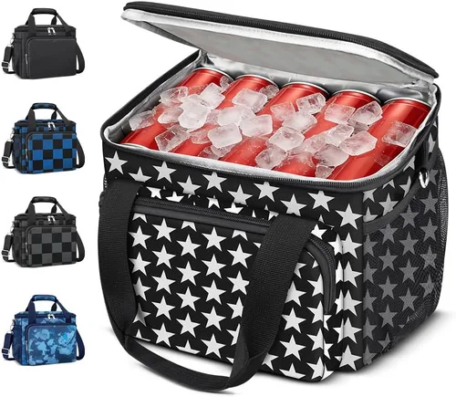 Vista 17 de Coobiiya 23L Large Expandable Insulated Lunch Bag Cooler Bag，Lunch Box for Men Double Deck Leakproof，Heavy Duty LunchBag with 4 Ice Packs&10 Snack