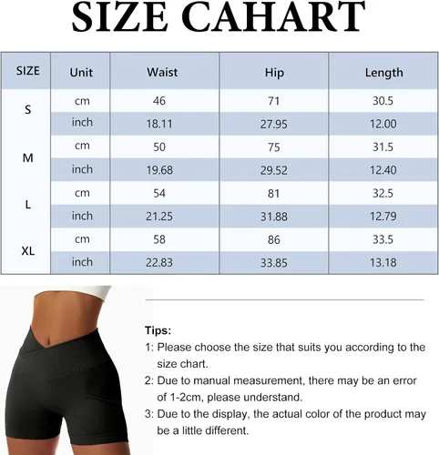 Vista 7 de Vertvie Pantalones cortos de gimnasio para mujer, con cintura alta, elásticos y con realce en V