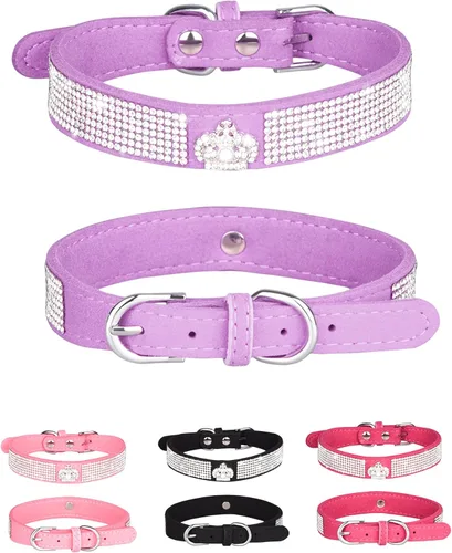 Vista 20 de Collar brillante para perros pequeños, medianos y grandes, collares de perro con diamantes de imitación para perras y machos, collares de cachorros