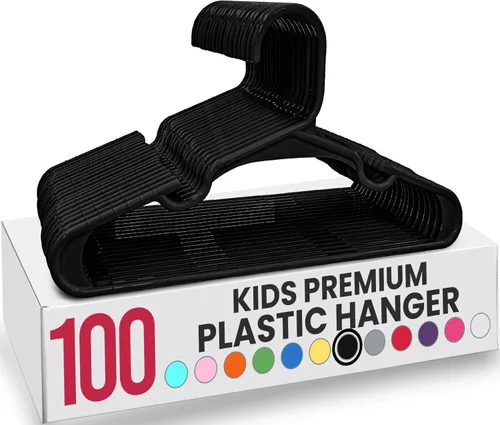Vista 43 de Utopia Home Paquete de 20 perchas para niños, perchas de plástico para bebés de 11.5 pulgadas para armario, perchas para ropa y perchas infantiles