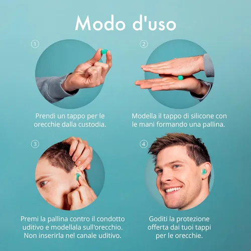 Vista 7 de Alpine SoftSilicone - Tapones de silicona moldeables para los oídos - 28dB - Tapones para los oídos reductores de ruido para dormir, nadar