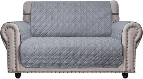 Vista 16 de Ameritex Funda de sofá biplaza, protector de muebles acolchado resistente al agua con patas antideslizantes traseras para perros, niños y mascotas