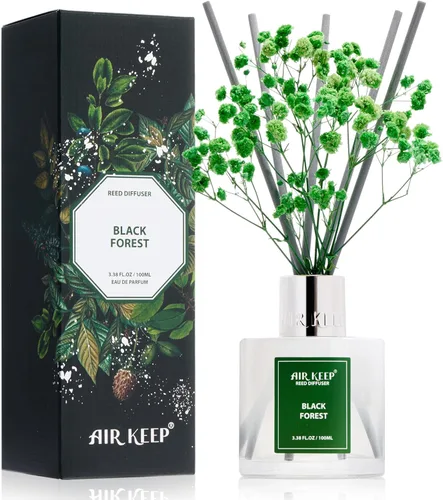 Vista 56 de Airkeep Juego de difusor de varillas – 3.38 onzas líquidas (3.4 fl oz), difusor de aroma de bambú para el hogar, incluye 8 varillas difusoras