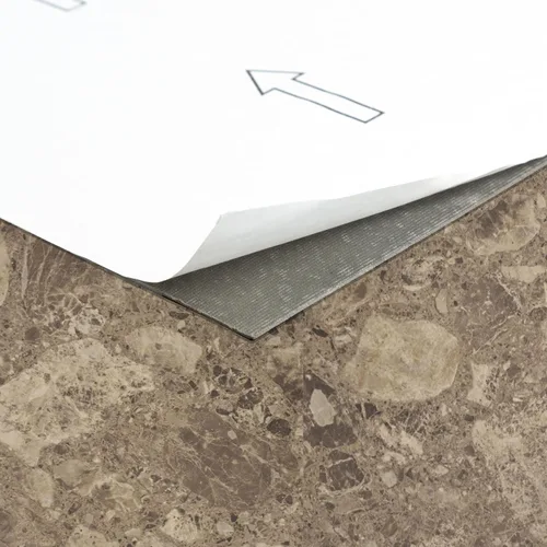 Vista 3 de Nexus - Azulejos de vinilo autoadhesivos para suelo de 12 pulgadas, 20 azulejos - 12'' x 12'', Emporador Marble Peel & Stick, suelo de bricolaje