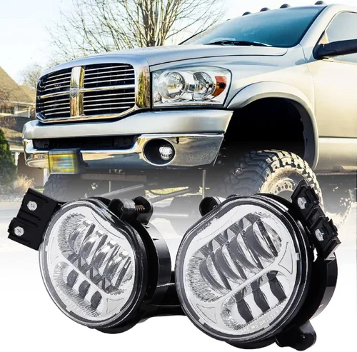 Vista 9 de BICYACO Nueva versión LED antiniebla compatible con Dodge Ram 1500 2002-2008 Dodge Ram 2500/3500 Pickup Truck 2003 2004 2005 2006 2007 2008 2009-1