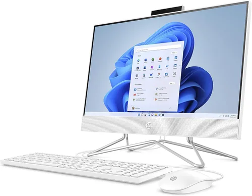 Vista 2 de HP Escritorio todo en uno de 21,5", procesador Intel Pentium Silver J5040, gráficos Intel UHD 605, 4 GB de RAM, 128 GB de almacenamiento, Windows 11