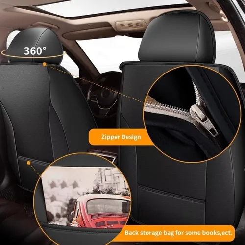 Vista 87 de Fundas de asiento para Toyota 4runner 2003-2025, fundas de asiento de automóvil de cuero impermeables, resistentes a los arañazos, fáciles