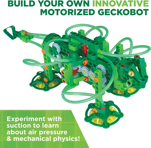 Vista 3 de Thames Kosmos Kit de experimento STEM Geckobot Construye un robot de escalada de pared y 6 otras creaciones mecánicas Explora la física